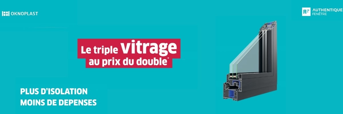 Publicité pour vitrage économique et isolant.